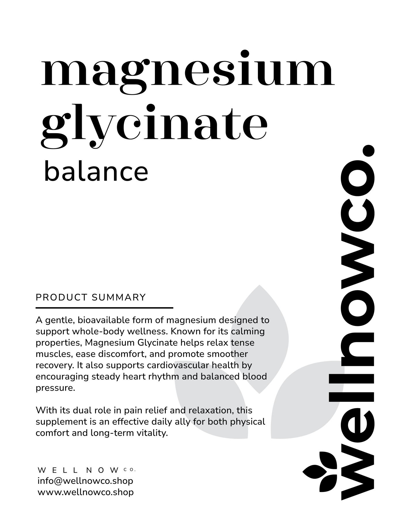 Magnesium Glycinate - 90 capsules