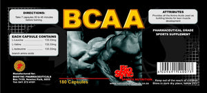 BCAA 180 capsules (Sugar/artificial-sugar free)